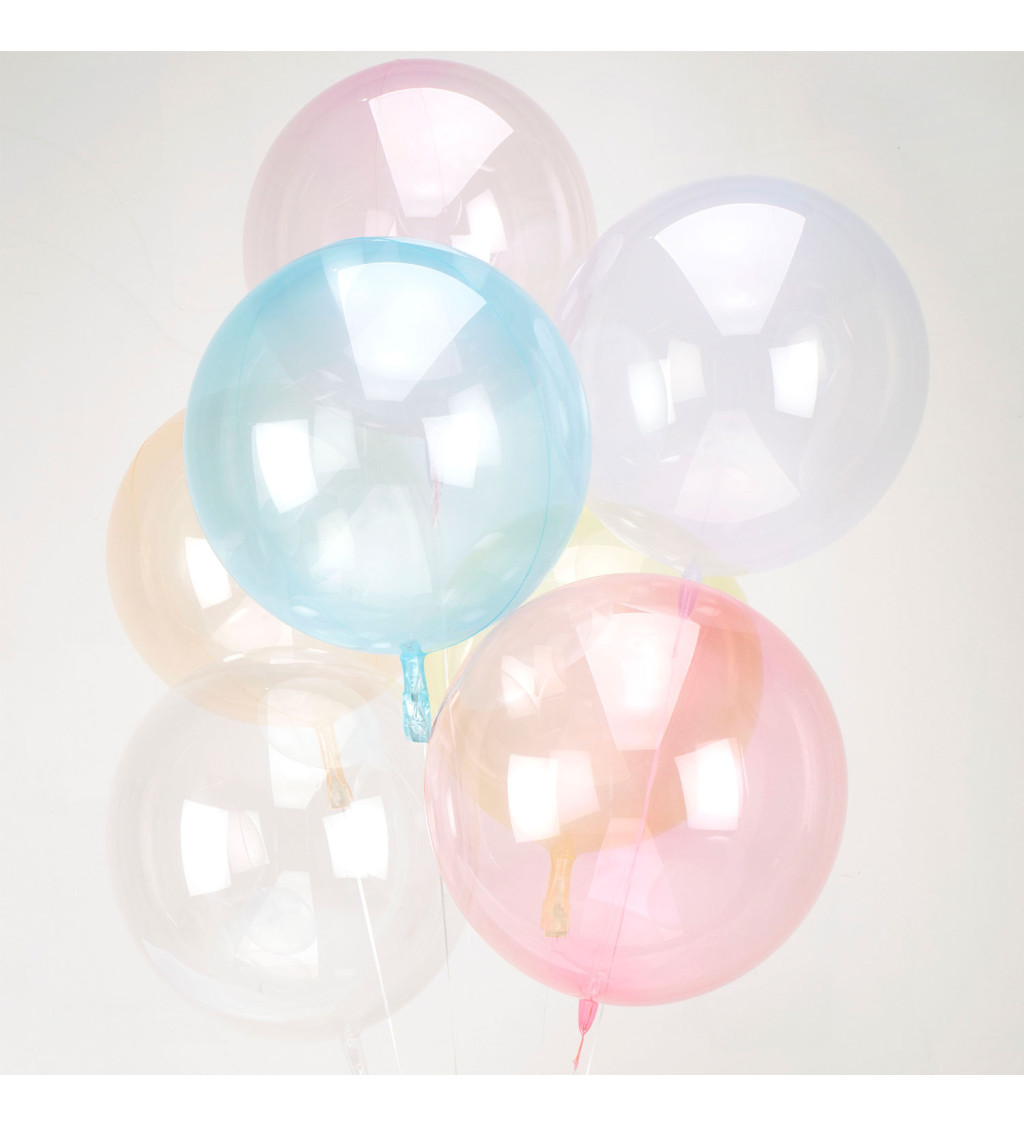 Průhledný růžový balónek