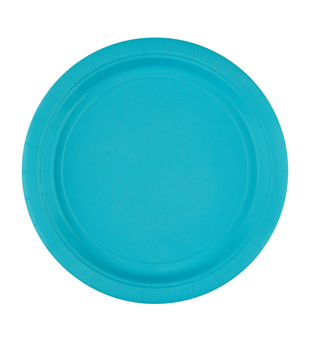 Papírový  talířek - modrý