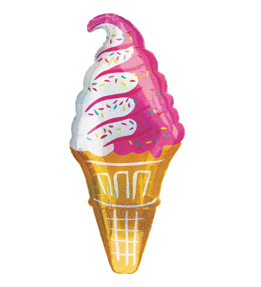 Fóliový balónek - zmrzlinový kornout