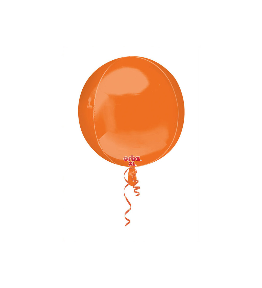 Kulatý fóliový balónek - oranžový