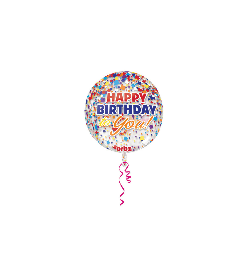 Happy B-day - Orbz balón