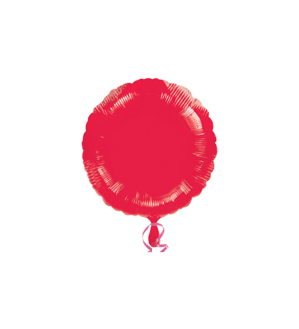 Fóliový balónek - červené kolečko