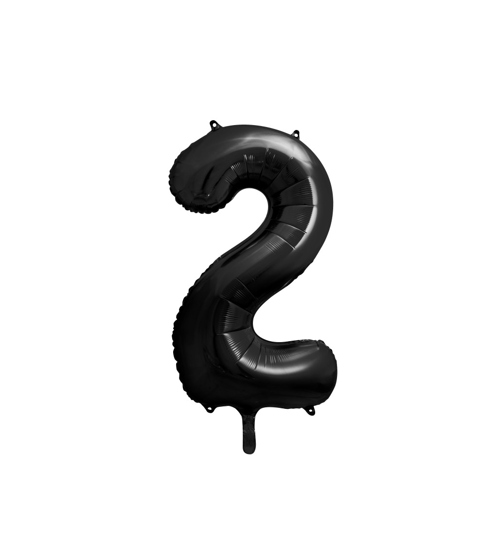 Balónek s číslem 2 - černý