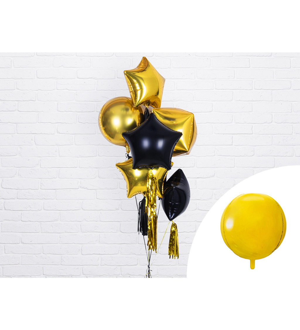 Zlatý kulatý fóliový balónek