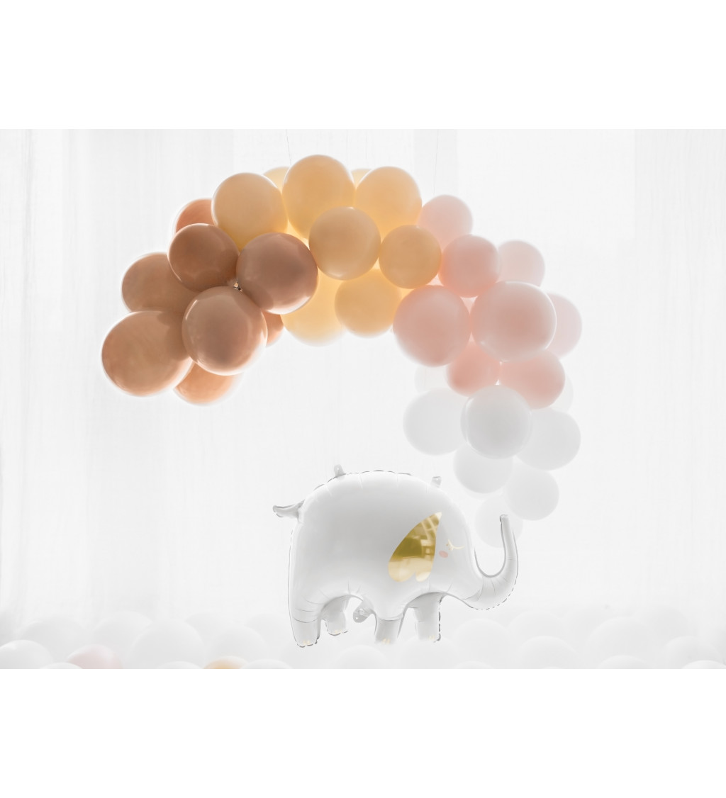 Eko balónky pastelové -světle hnědé -10 ks