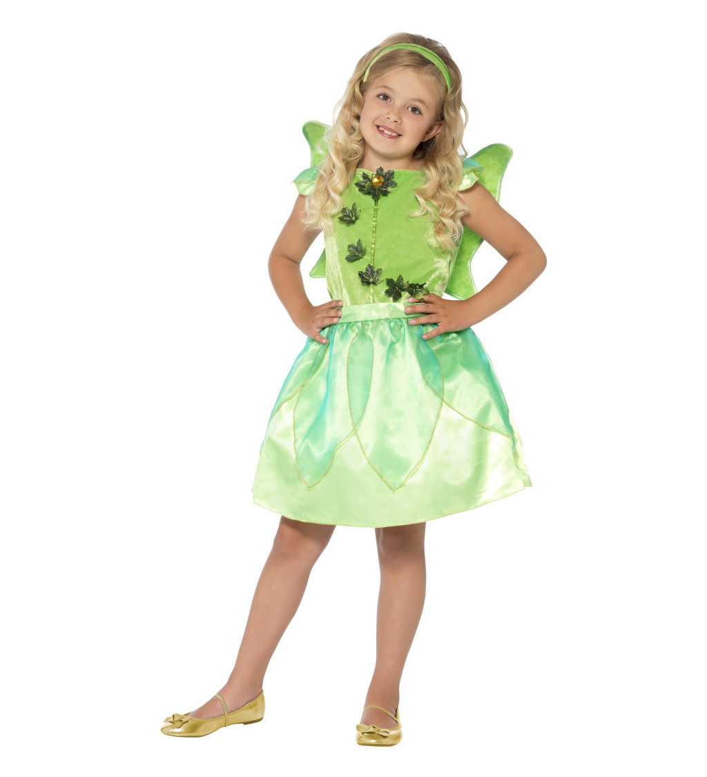 Zelená víla - dívčí kostým