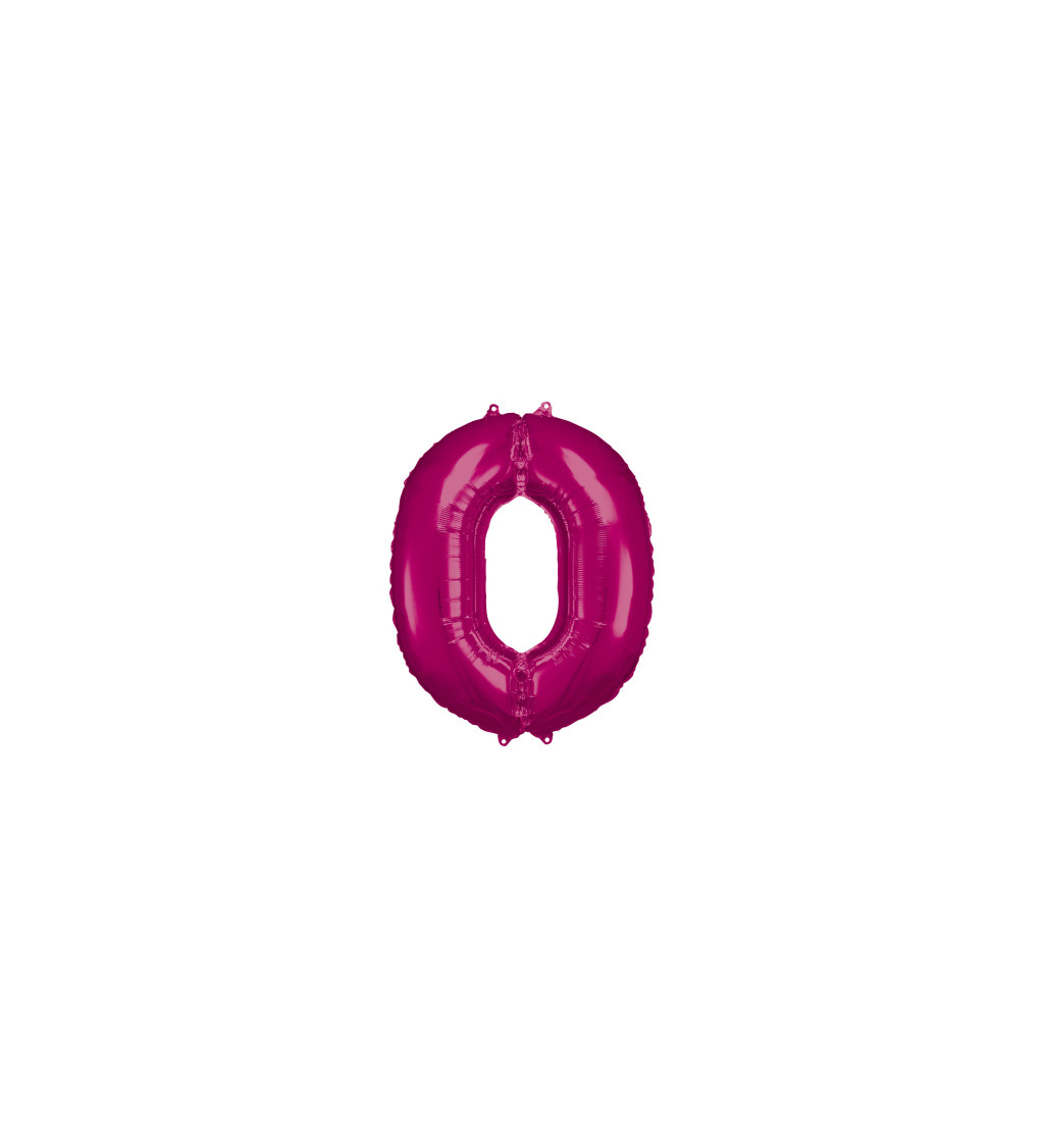 Balonek "0" velký - růžový
