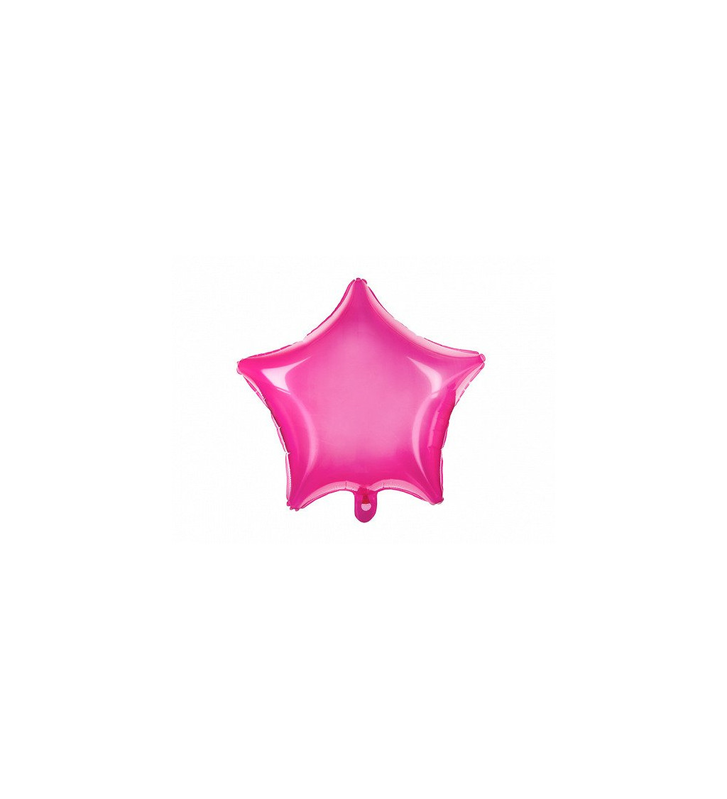 Fóliová hvězda růžová - balónek