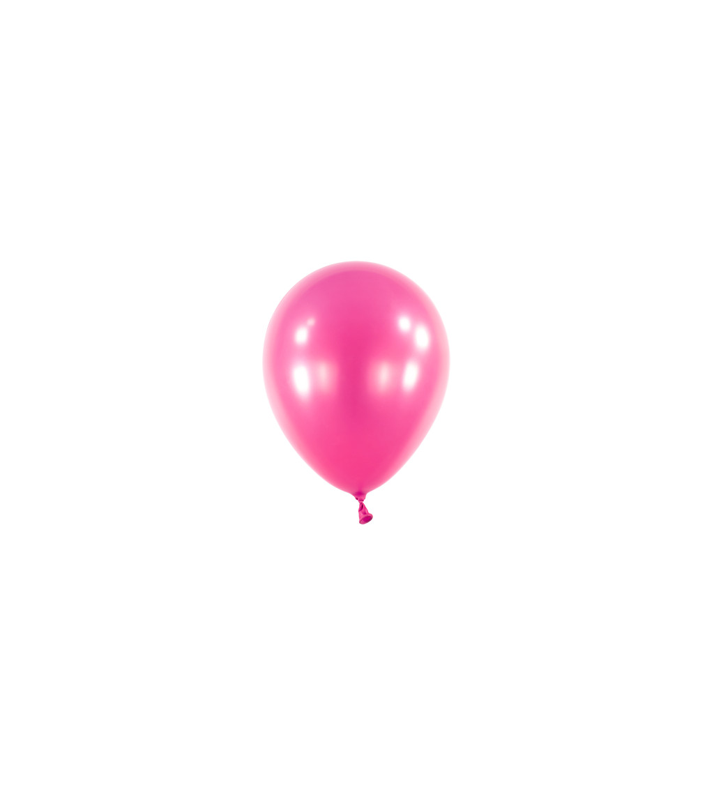 Latexové balónky 12 cm metalické, růžové, 100 ks