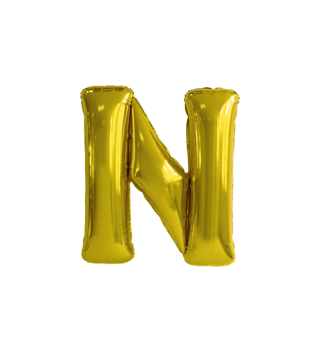 Fóliový balónek - gold písmeno N