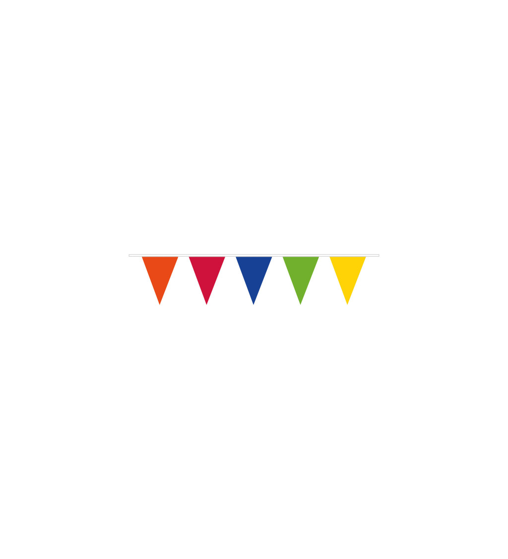 Girlanda barevná - trojúhelníková