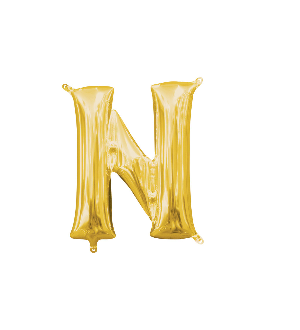 Fóliový balónek - zlaté písmeno N