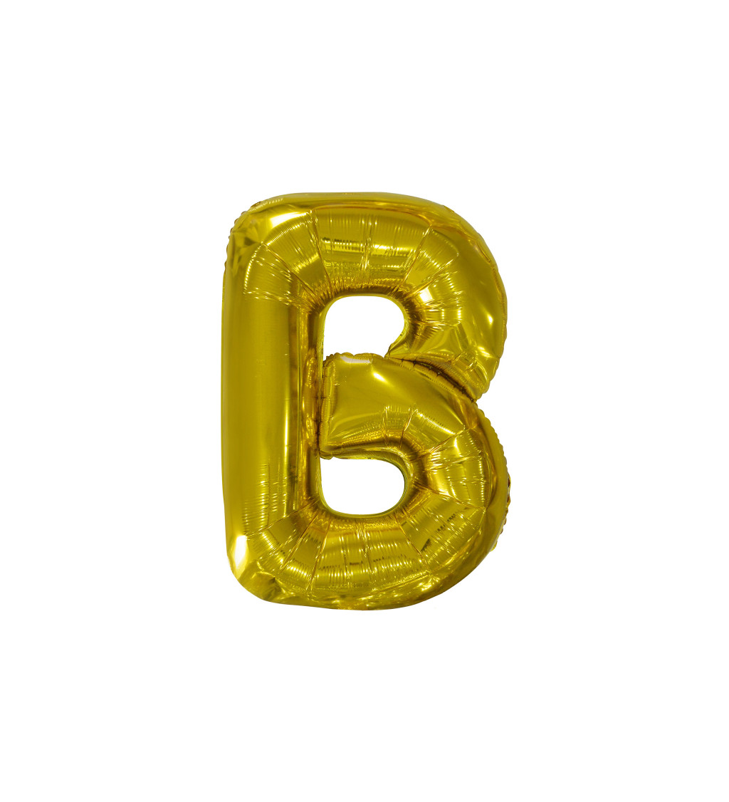 Fóliový balónek zlatý - písmeno B