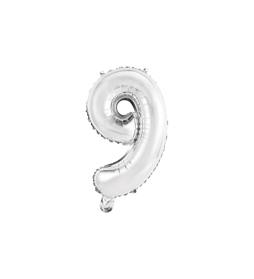 Fóliový balónek - stříbrná 9