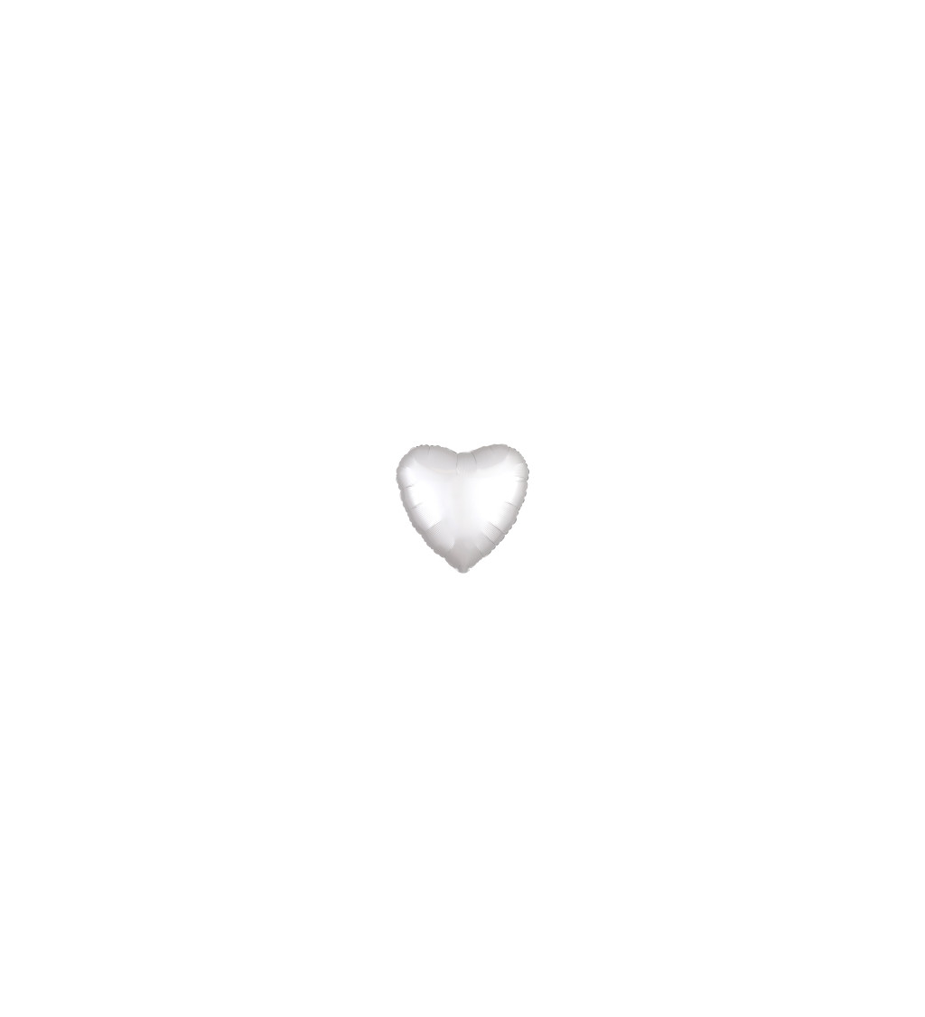 Fóliový balónek - bílé srdce