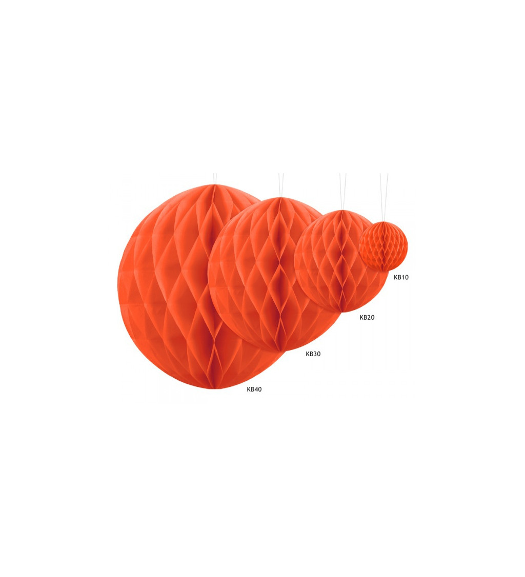 Dekorativní koule oranžová - 20 cm