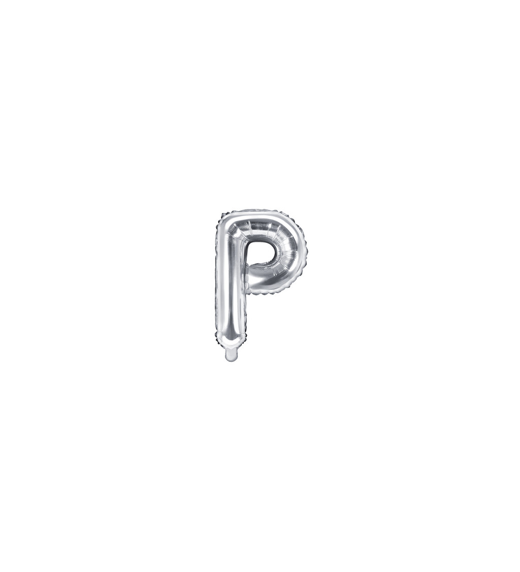 Fóliový balónek - stříbrné písmeno P