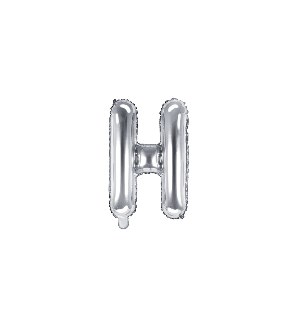 Fóliový balónek - stříbrné písmeno H