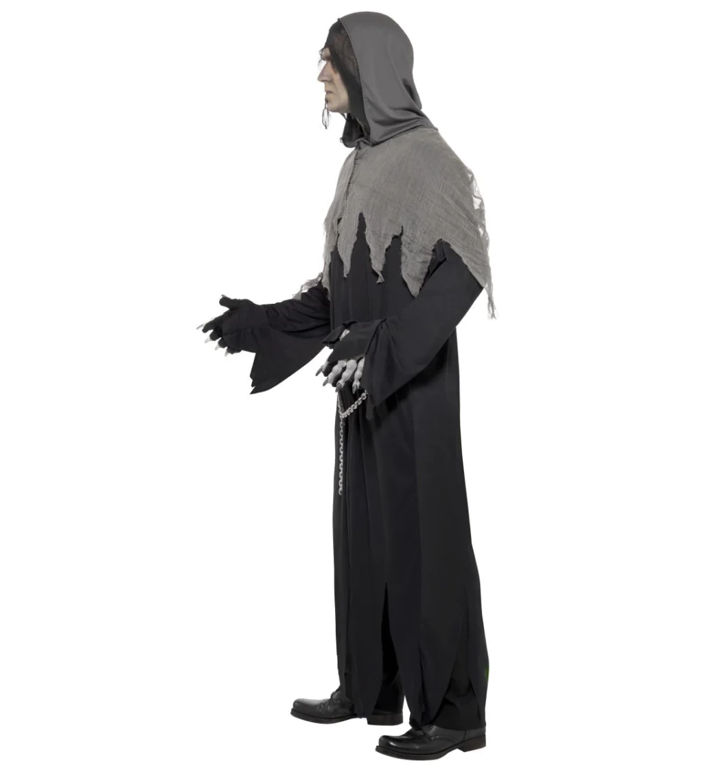 Halloween kostým "Strašidelný šedo-černý smrťák"