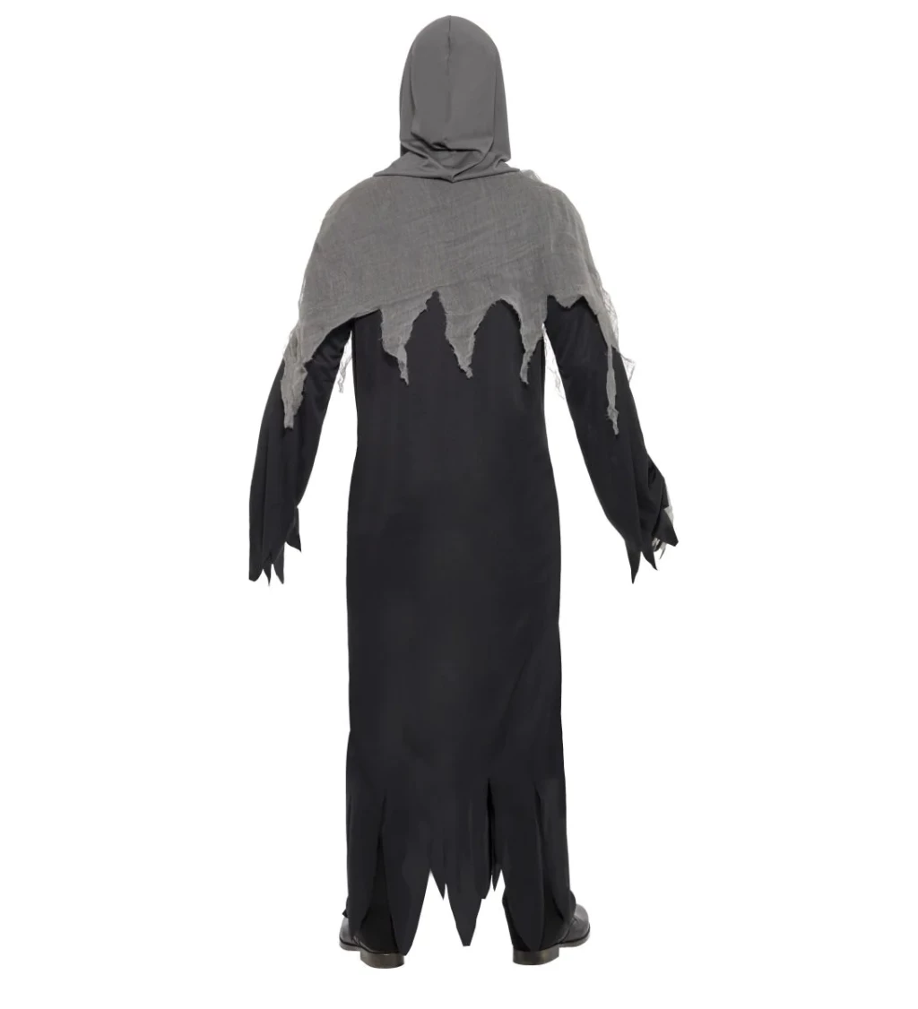 Halloween kostým "Strašidelný šedo-černý smrťák"