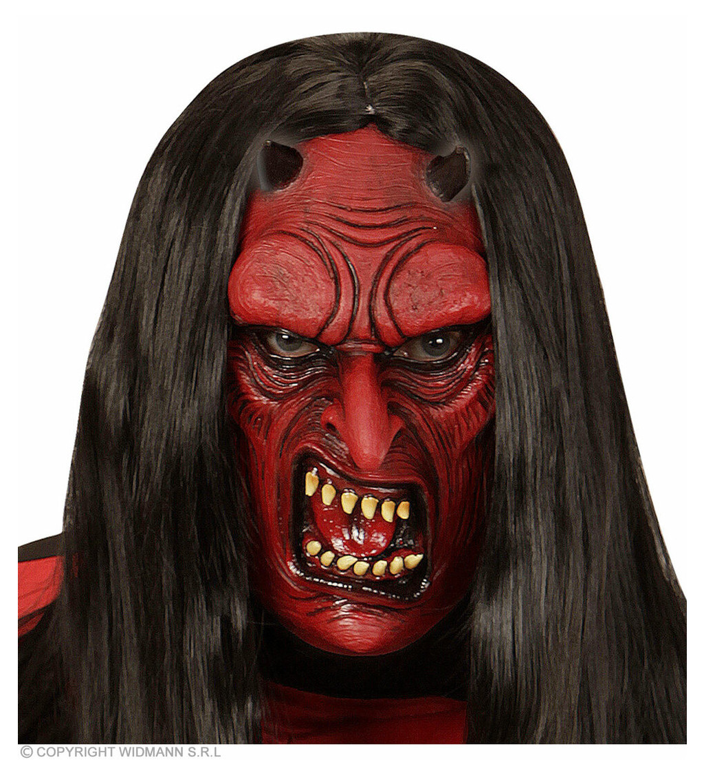 Halloween maska červený ďábel