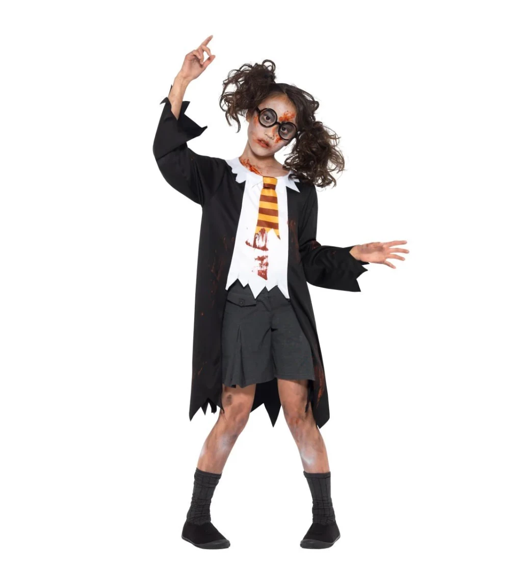 Dětský kostým na halloween "Zombie školní uniforma"
