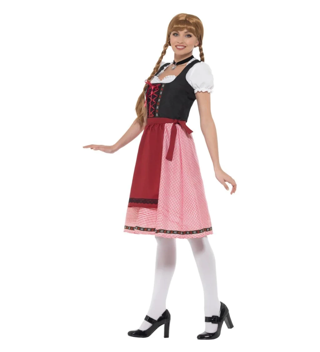 Kostým "Oktoberfest s červenou dlouhou sukní"