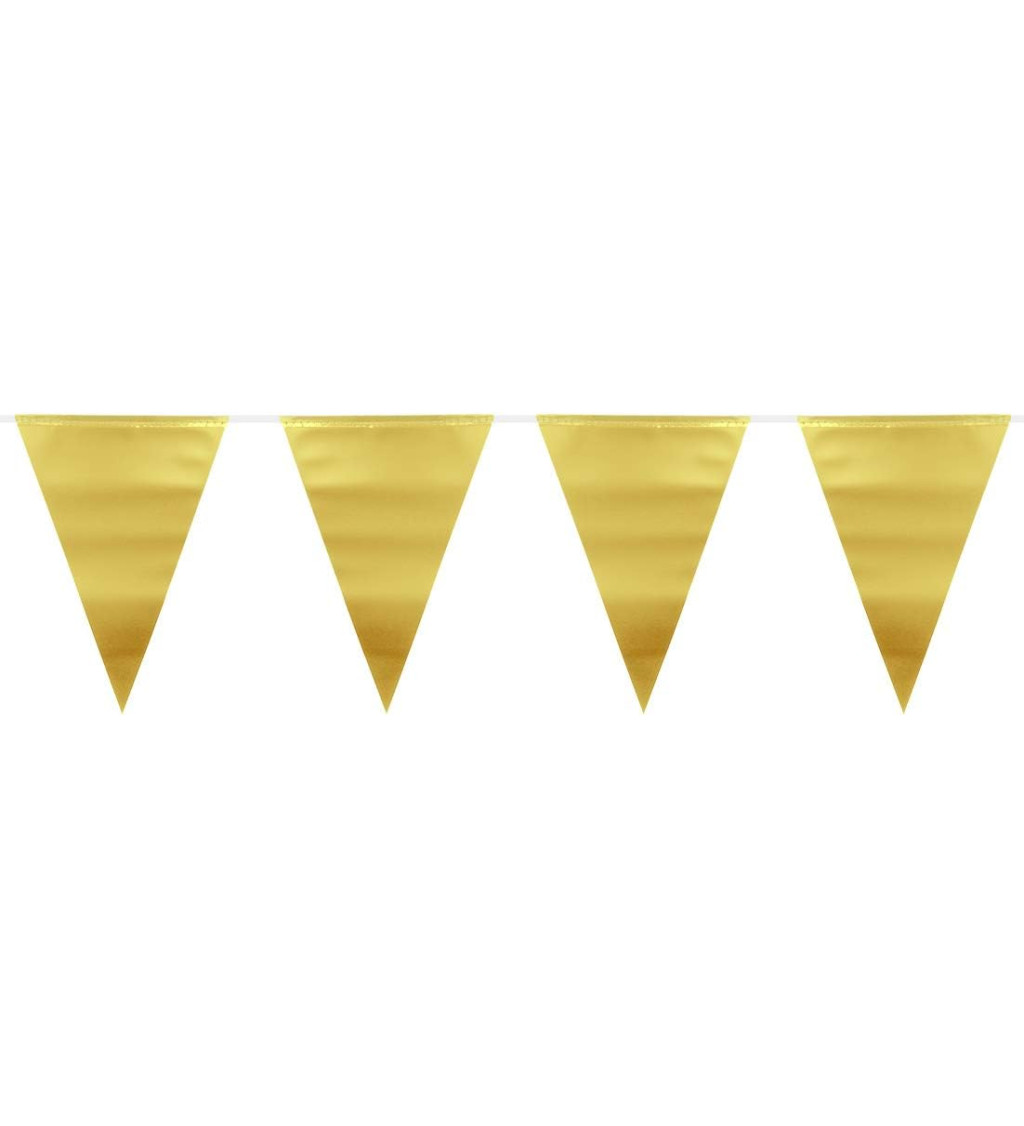 Girlanda - trojúhelníky zlaté