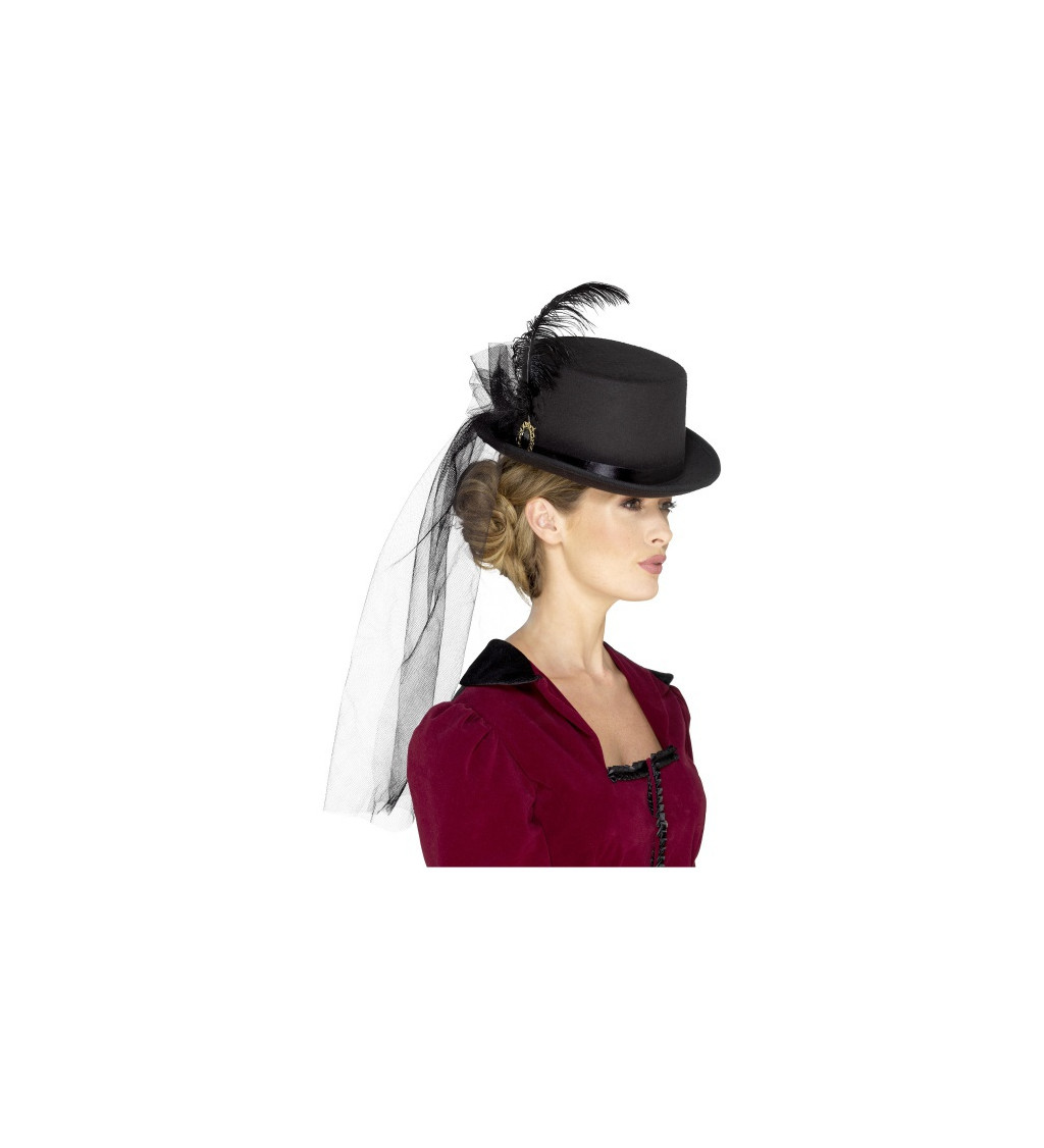 Viktoriánský klobouk, černý