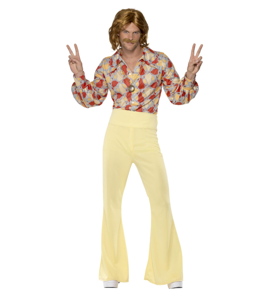 Kostým "Hippie pánský - žlutý"