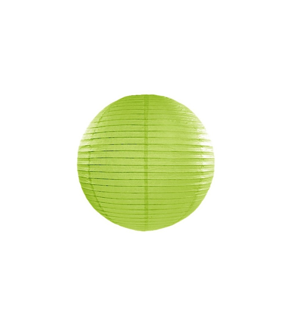 Papírový lampion - zelený