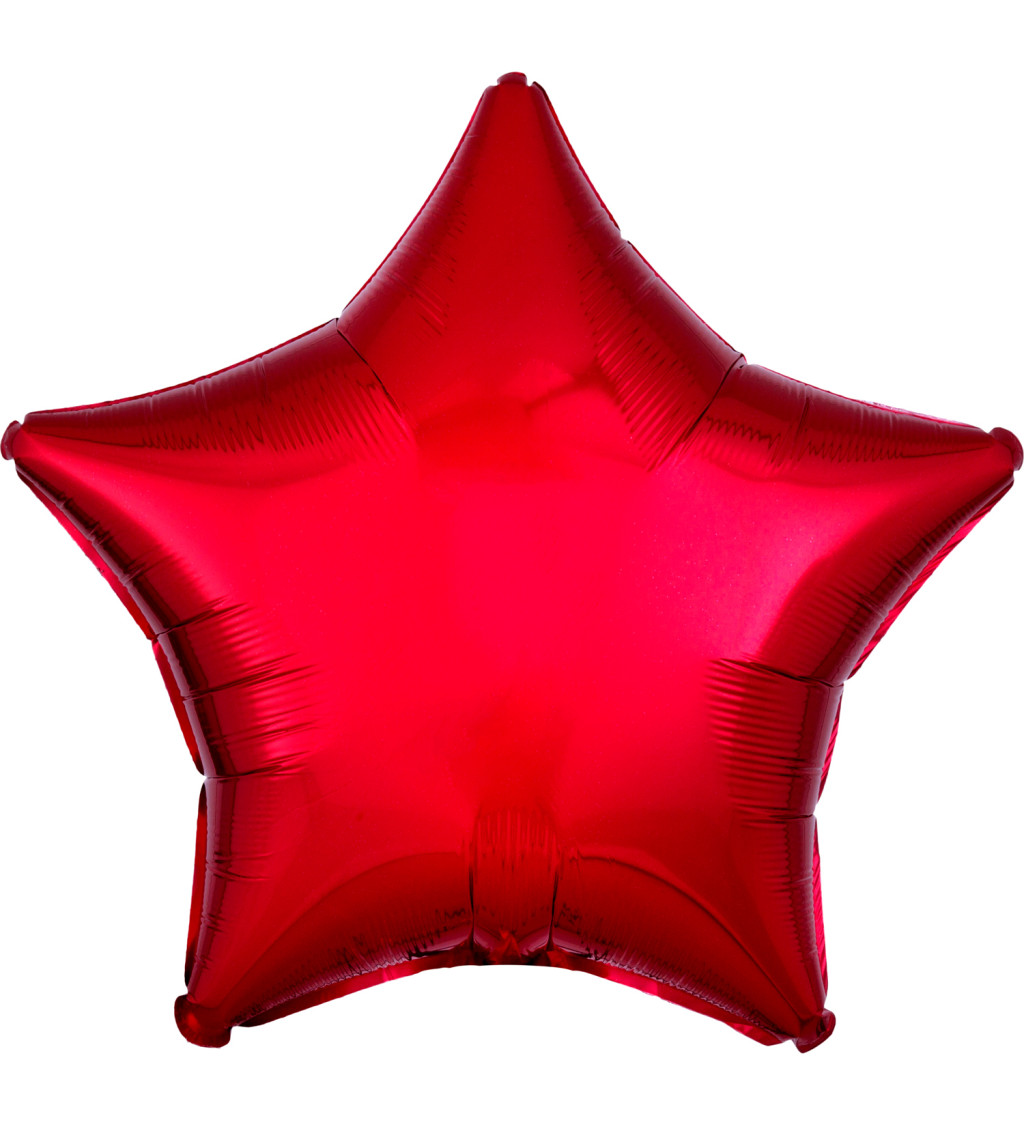 Foliový balónek - hvězda červený
