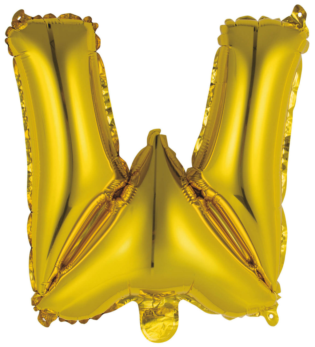 Fóliový balónek malý - zlaté písmeno W