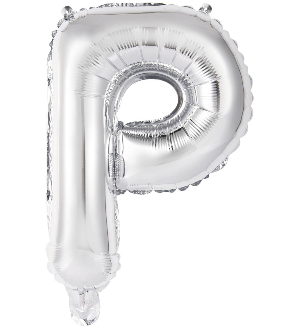 Fóliový balónek malý - stříbrné písmeno P