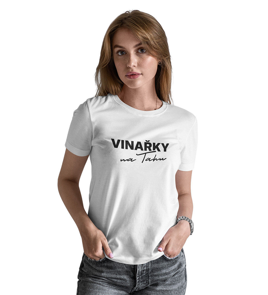 Dámské bílé triko - Vinařky na tahu