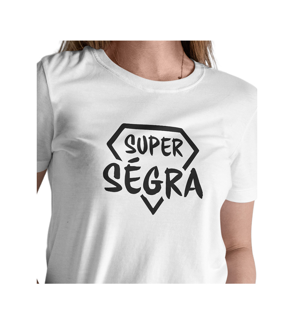 Dámské bílé triko - Super ségra