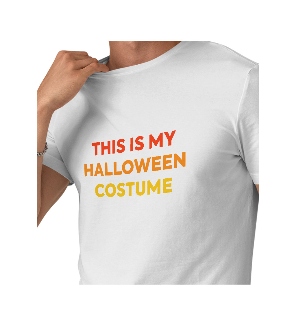 Pánské tričko bílé - This is my halloween costume