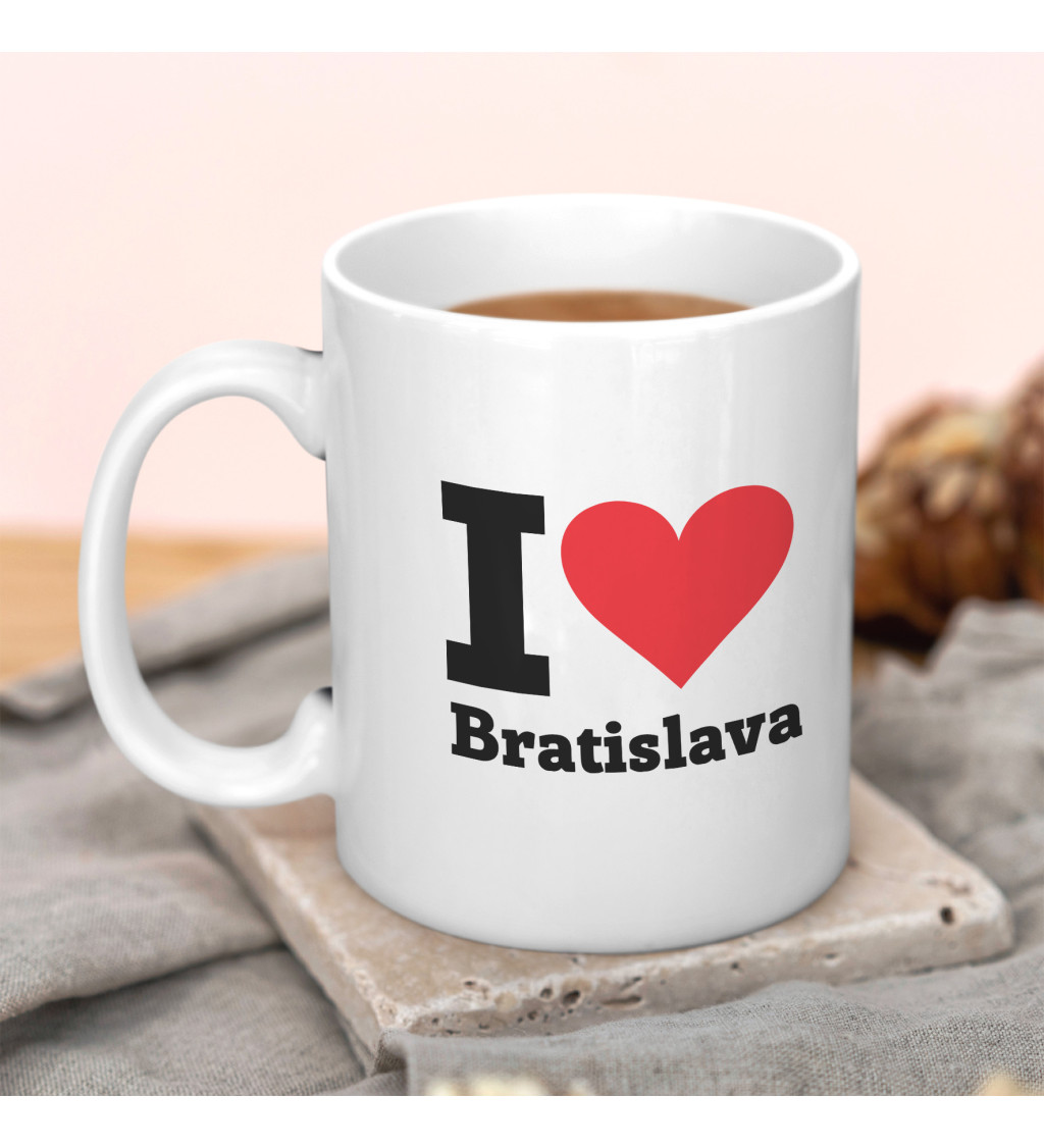 Hrnek s nápisem - I love Bratislava