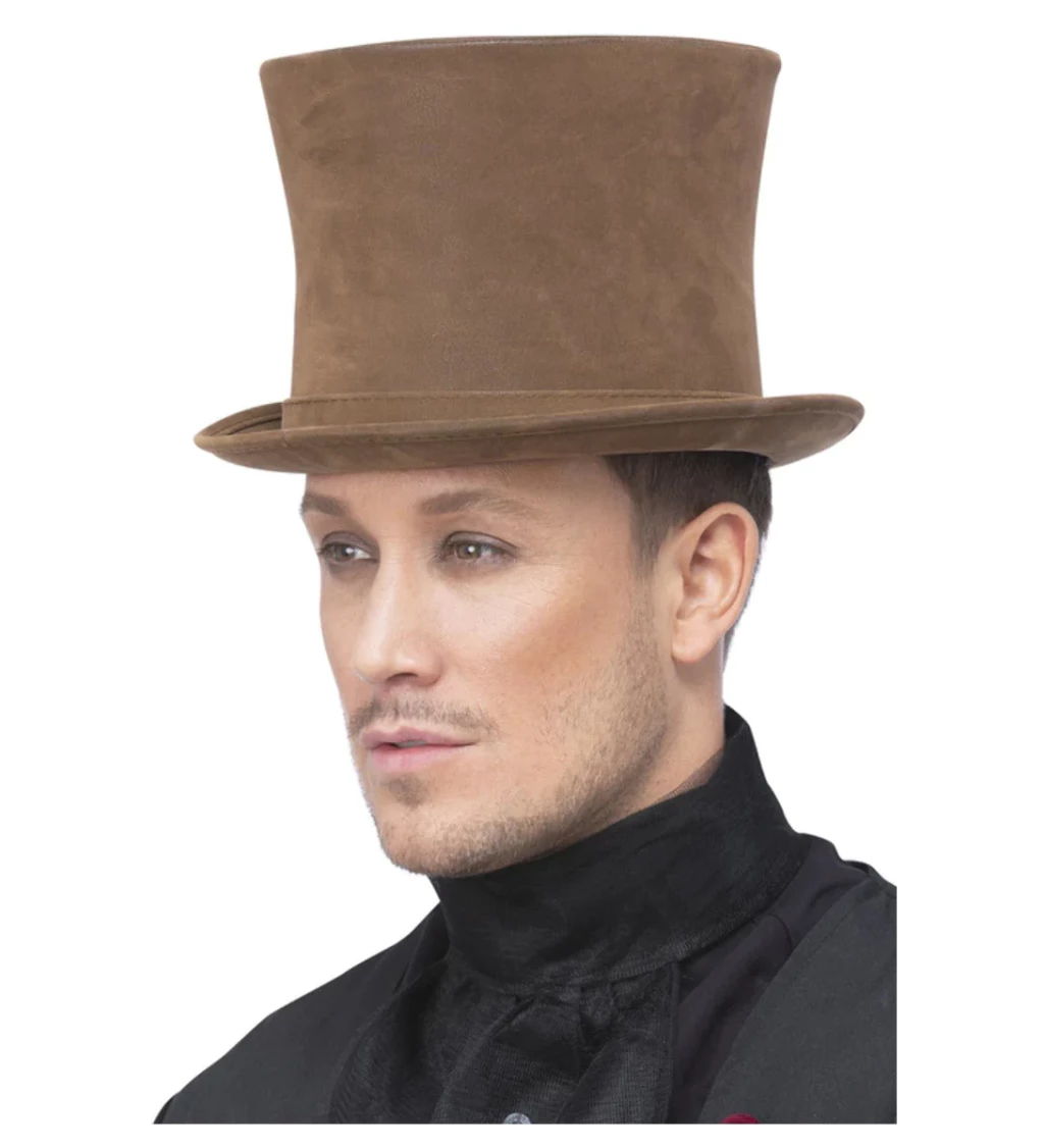 Viktoriánský klobouk hnědý