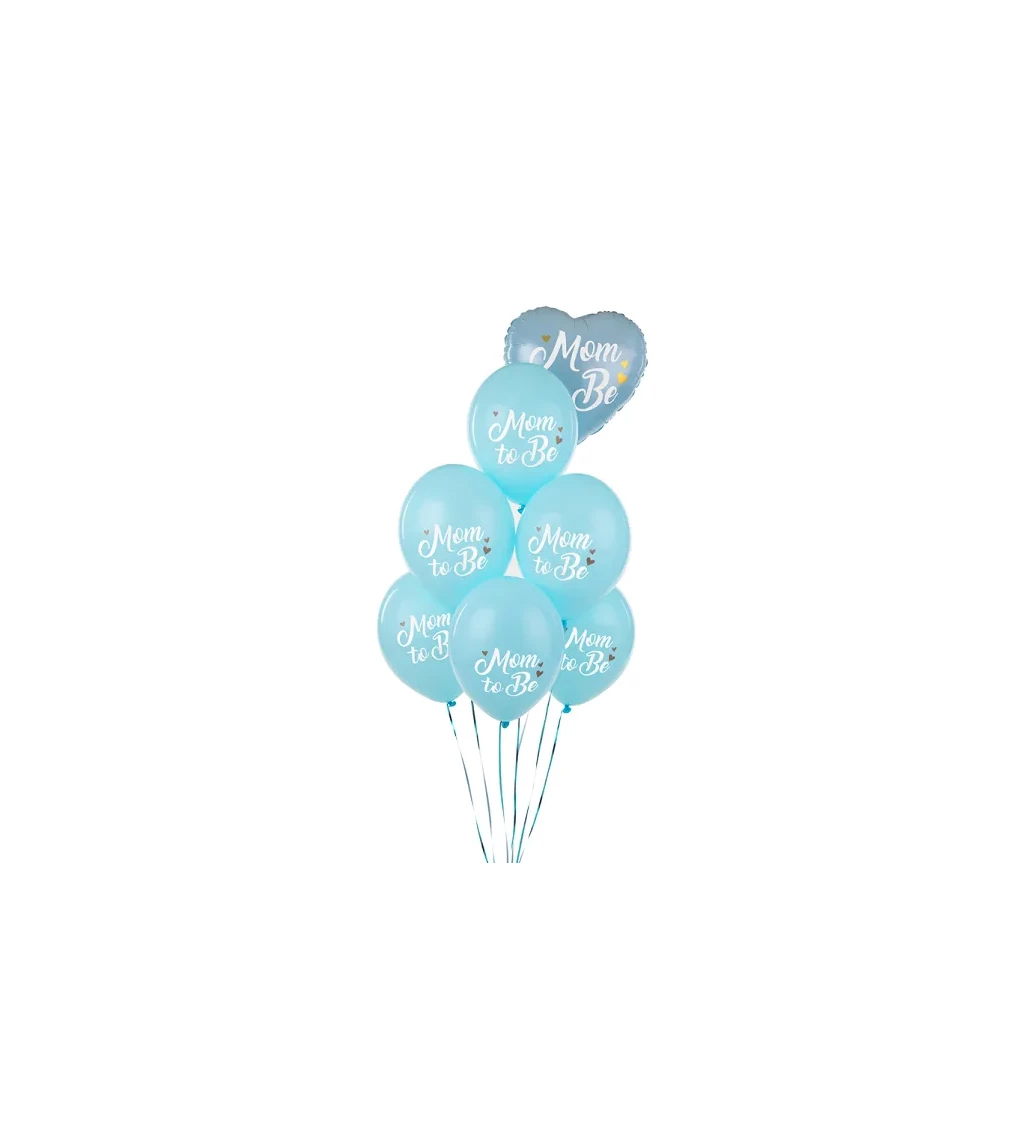 Latexové balónky Mom to be - modré