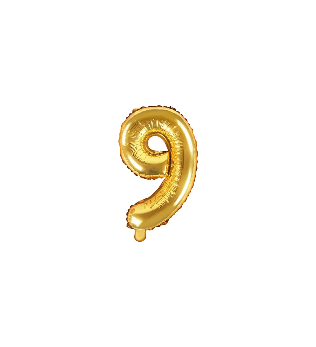 Malý zlatý balónek číslo 9