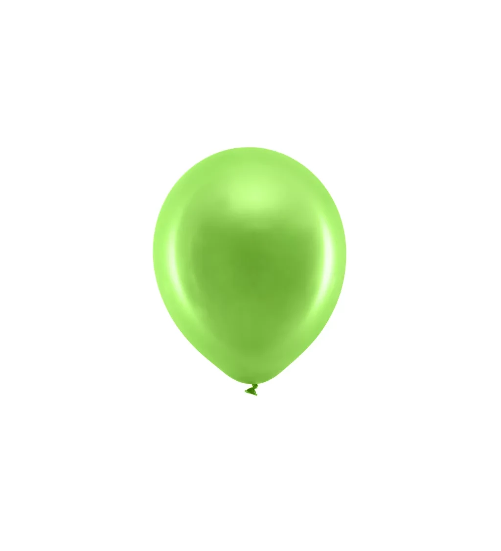 Metalické světle zelené balónky