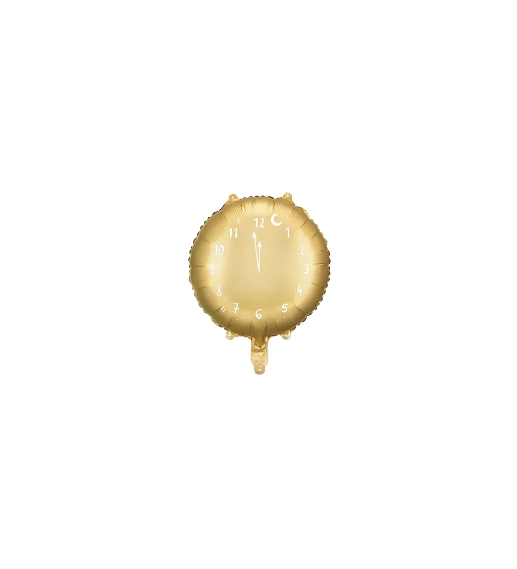 Fóliový balónek zlaté hodiny