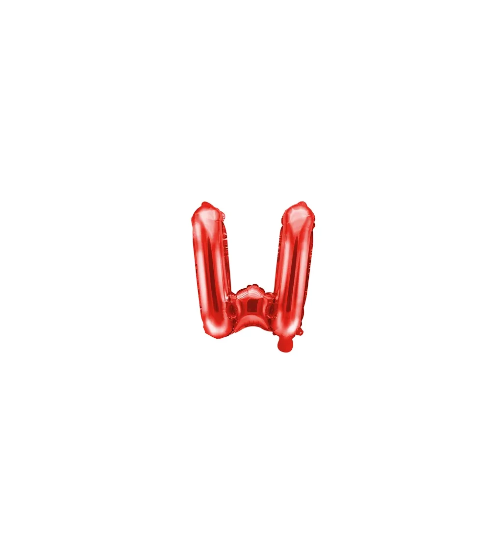 Fóliový balónek W - červený