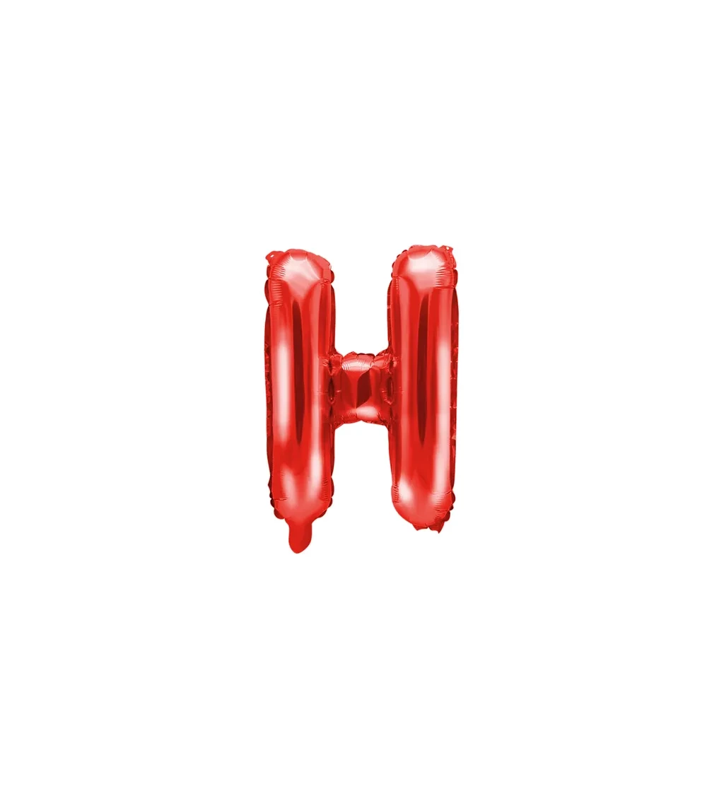 Fóliový balónek H - červený
