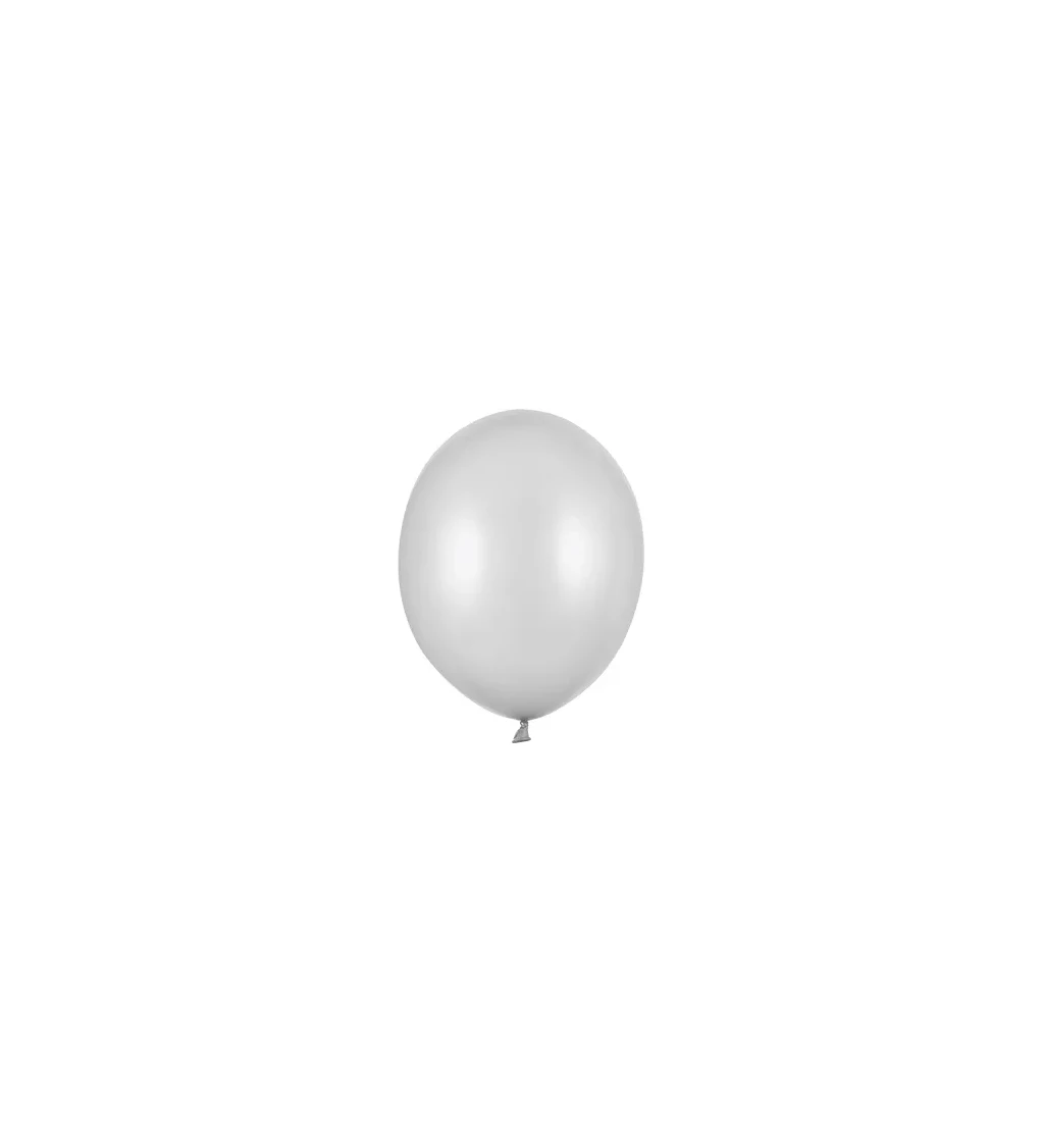 Metalické strong balónky - stříbrné