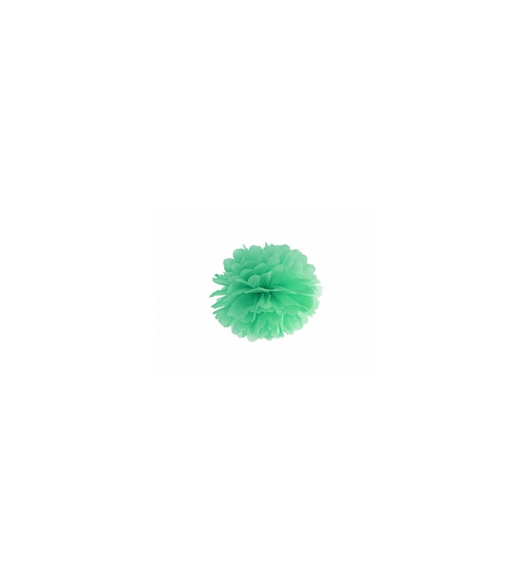 Hedvábná koule - peprmintově zelená