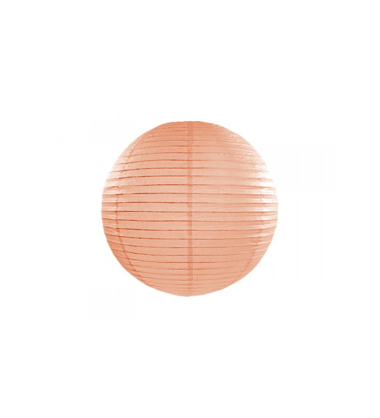 Papírový lampion II - broskvově oranžový 25 cm
