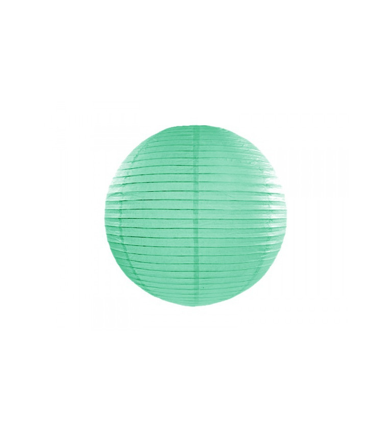 Papírový lampion II - peprmintově zelený 35 cm