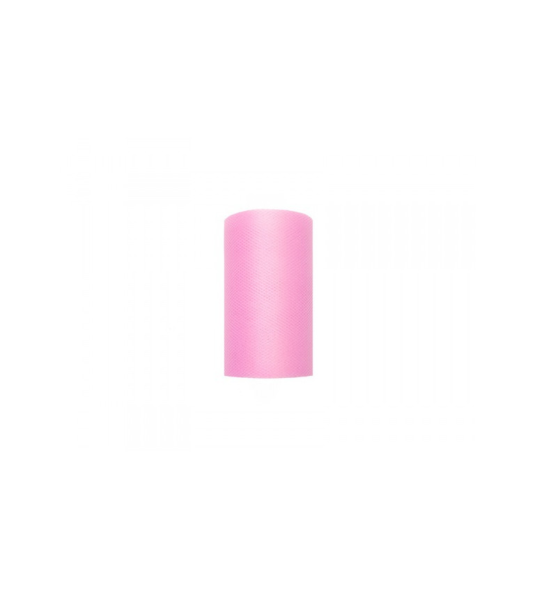 Dekorativní tyl - světle růžový (8cm)